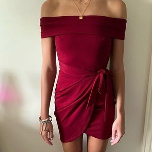 Formal Red Strapless Dress